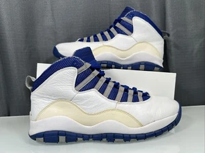 Nike Air Jordan 10 Retro Royal Blue Sneakers Size 8.5 White Blue 487214-107 - Picture 1 of 6