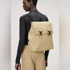 RAINS MSN Bag NEW with tags Messenger Bag/Backpack Sand Waterproof - Picture 1 of 11