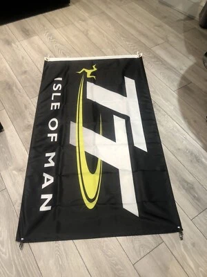 Manx TT Races Flag 150cmX 90cm Isle Of Man Tourist Trials Motorcycle Road Racing