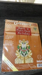 Janlynn Sugarplum Greeters Plastic Canvas kit, Have a Purr-fect Day, Cute Cat  - Picture 1 of 3