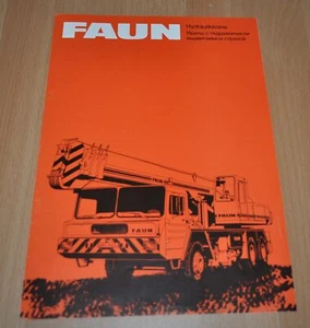 Camión de gama Faun 1983 modelo grúa hidráulica folleto Prospekt ruso - Imagen 1 de 3