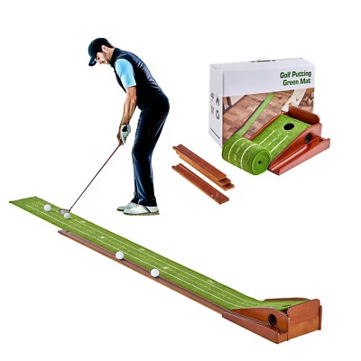 Uimoso Golf Putting Mat Indoor Golf Putting Green Golf Training Practice Aid - Image 1 of 4