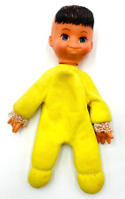 Vintage Floppy Tots Fun World Baby Dolls Yellow Outfit White Lace Beanie Feel
