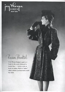 40er Jahre Jay Thorpe New York Fashion Ad 1945 - Bild 1 von 1