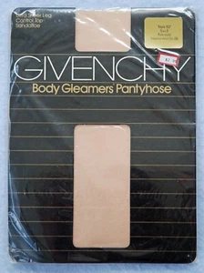 VINTAGE GIVENCHY BODY GLEAMERS PANTYHOSE Style 157 Pale Gold Size B 1986 NOS - Picture 1 of 2