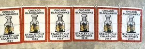 Chicago Blackhawks NHL Stanley Cup Champions 6 Banners/Flags 2’ x 3’ Set - Picture 1 of 8