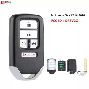 Mando a distancia inteligente sin llave para Honda Civic 2016 2017 2018 433 MHz ID47 KR5V2X - Imagen 1 de 4