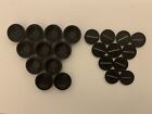 Subbuteo Old Heavyweight Black And Black Bases And Discs X 11