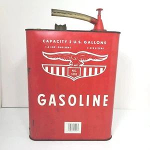 Eagle 2 Gallon Gas Can Red Metal Vented Vintage 1002 - Picture 1 of 10