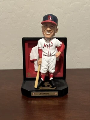 Camiseta deportiva Stan Musial St Louis Cardinals Bobblehead Show Box blanca limitada #3/72 Foto 1 de 4