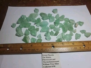 F6. #58 pieces 200grms Green Fluorite Fluorescent and Thermoluminescent from NH - Picture 1 of 8