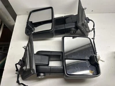 2015-2016 Chevrolet Silverado 1500 Pair LH/RH Door Mirror Power, Crack Lens. - Image 1 of 4