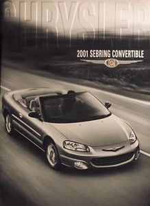 Chrysler Sebring 2001 convertible — folleto de ventas de lujo de concesionario de EE. UU. — 35 páginas — lote antiguo - Imagen 1 de 1