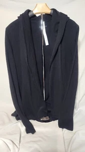 Damen-Cardigan schwarz lululemon LN vorne offen, Kapuze, 4 - Bild 1 von 4