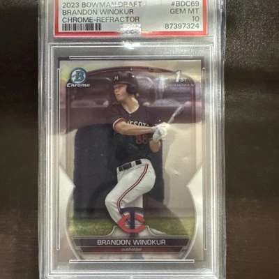 2023 Bowman Draft Brandon Winokur Chrome Refractor 1st #BDC-69 PSA 10 - Image 1 of 2
