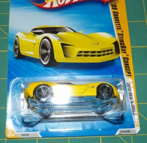 2010 Hot Wheels New Models - '09 Corvette Stingray Concept - Yellow - Picture 1 of 3