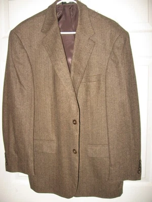 Blazer Gianfranco Ruffini Mezcla Cabello Camel 44R Espiga Doblada Foto 1 de 4