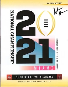 Najee Harris Alabama Crimson Tide Signed 2021 National Championship Gameday Prog - Picture 1 of 1
