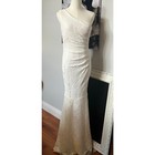 White lace one shoulder dress 🤍