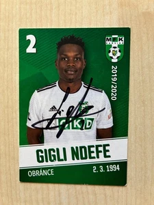 Autogramm GIGLI NDEFE-MFK Karvina 19/20-NS ANGOLA-Ex-Waalwijk-Aalst-signed-AK - Bild 1 von 2