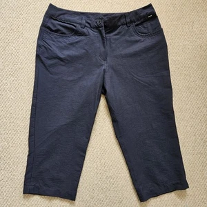 Rohan Womens Tangier Capris Navy Blue Trousers UV Protection Clothing Size 12 - Picture 1 of 11