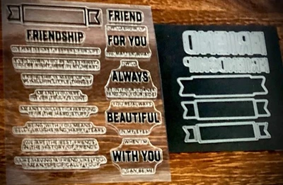 My Favorite Things -“ What Friendship Means” Stamp and Dies Set Unused Cond. - Изображение 1 из 2