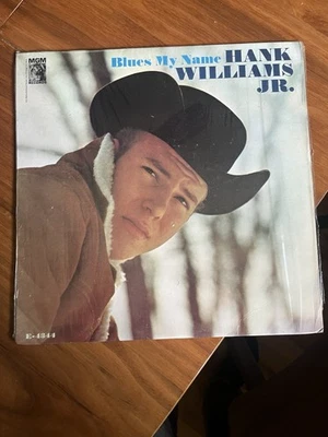 Hank Williams Jr. Blues My Name Vintage Vinyl Country Record LP - Image 1 of 4