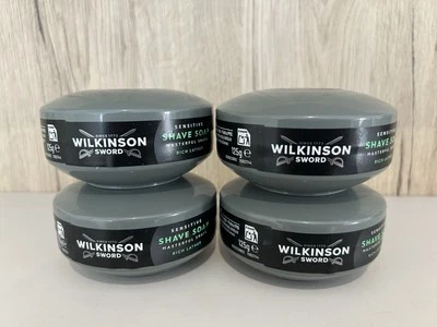 Jabón de afeitar Wilkinson Sword Sensitive - Afeitado magistral - Espuma rica - 4 x 125 g - Imagen 1 de 3