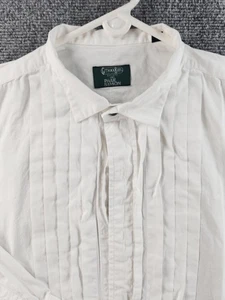 Gitman Bros Cotton Point USA French Cuff 16.5 34 White Shirt Men American Formal - Picture 1 of 18