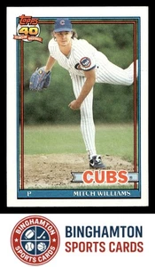1991 Topps #335 Mitch Williams Chicago Cubs - Imagen 1 de 2