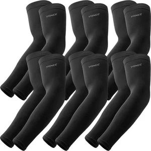 6 Paar Armstulpen für Herren Damen, UPF 50 Kühlend UV Sonne 6 Paar Schwarz - Bild 1 von 6