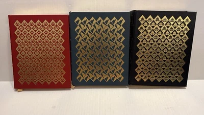 Easton Press Jack London 3V Leather Bound Set White Fang Call of the Wild Foto 1 de 4