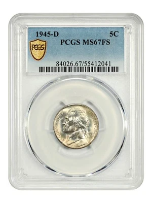 1945-D 5C PCGS MS67FS - Jefferson Nickel - Image 1 of 4
