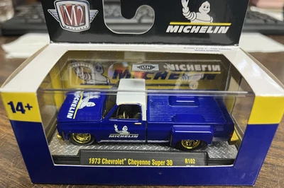 M2 Machines 1973 CHEVROLET CHEYENNE SUPER 30 Michelin GOLD CHASE 1/750 - Image 1 of 3