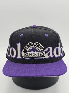 NUEVO De colección Colorado Rockies MLB Deportes Logo 7 Hechizos Mezcla de Lana Sombrero Snapback  - Imagen 1 de 11