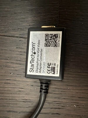 StarTech DisplayPort to VGA Video Adapter Converter DP2VGA2 15 Pin - Image 1 of 4