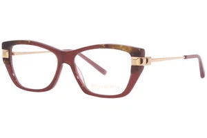 Boucheron BC0108O 002 Eyeglasses Women's Red/Gold Full Rim Rectangle Shape 54mm - Picture 1 of 5