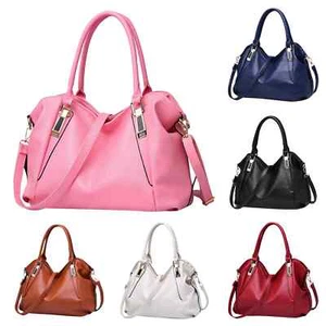 Women Handbag Soft Leather Shoulder Top Handle Crossbody Tote Messenger Handbag - Picture 1 of 18
