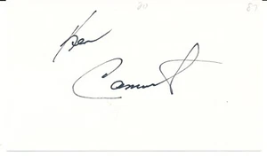 Ken Caminiti MVP Deceased Signed 3x5 Index Card Beckett - Picture 1 of 1