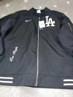 Jaqueta bombardeiro Los Angeles Dodgers Nike coleção autêntica Dugout zíper completo XXL - Imagem 1 de 4