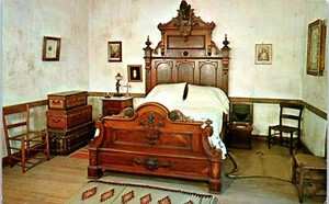 Vintage 1977 Postcard Adobe de Palomares Pomona CA Guest Room Southern Message - Picture 1 of 2