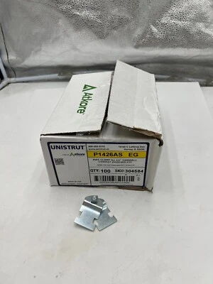 Box of 100-ATKORE Unistrut EMT Pipe Clamp For 1/2" Thinwall Conduit P1426AS-EG