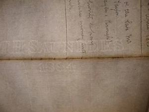 1885 T.H SAUNDERS PAPIERMÜHLE HERSTELLER WASSERZEICHEN WASSERZEICHEN DARTFORD WELLS SOMERSET - Bild 1 von 5