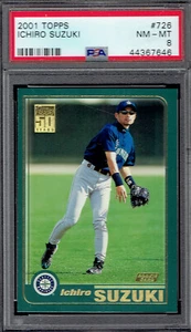 Topps 726 Ichiro Suzuki RC 2001.  PSA 8 NMMT.  (4436-C). - Imagen 1 de 2