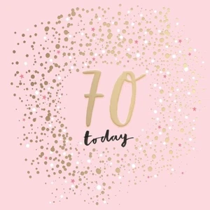 Tarjeta de felicitación 70 cumpleaños rosa 70 hoy - Imagen 1 de 2