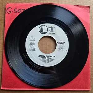 JIMMY BUFFETT Hello Texas DJ PROMO 45 7" Record Vinyl Records - Picture 1 of 2