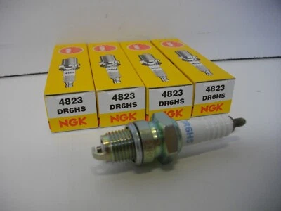 NGK DR6HS / 4823 spark plug pack of 4 each outboard marine boat - Image 1 of 4