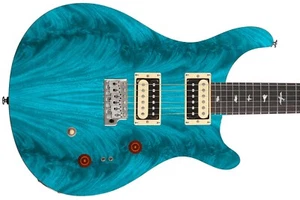 Guitar Skin Axe Wrap Re-skin Vinyl Decal DIY Teal Quilted Mahogany GS - 202 - Picture 1 of 47
