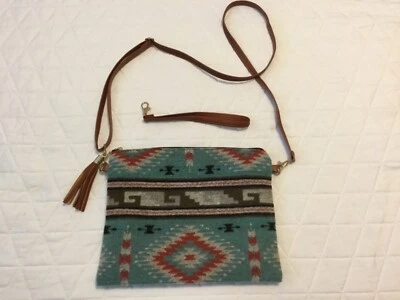 Bolso sin asas bandolera con manta de sillín de nativos americanos occidentales Foto 1 de 4
