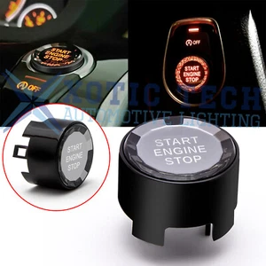For BMW 1 3 5 7 Series F/G Chassis Crystal Engine Start Stop Button Cover Black - Bild 1 von 11